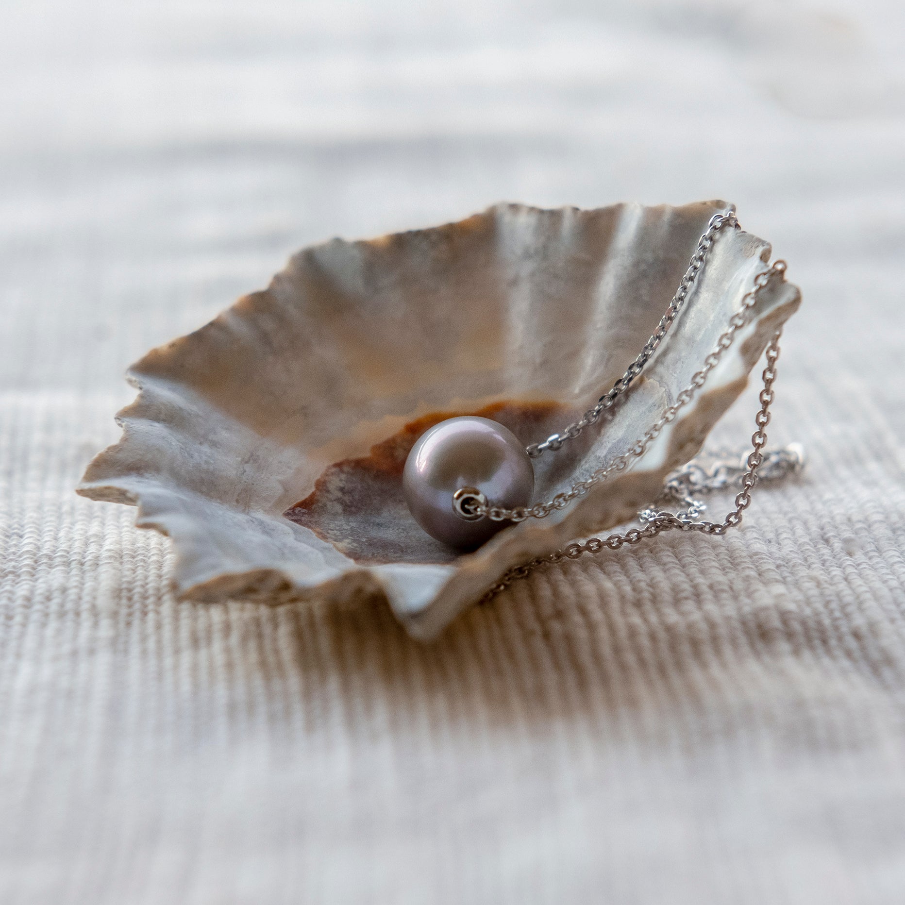 Grey freshwater clearance pearl necklace